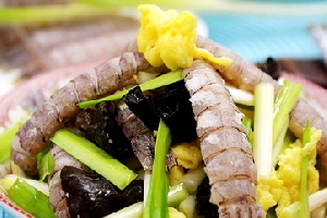 韭黄炒虾爬子肉