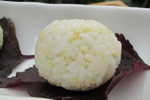 芝麻肉松紫苏饭团